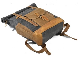 Bán buôn cổ điển f9108 Ba lô vải không thấm nước với máy tính xách tay tay áo - Product Image 5