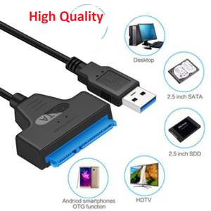 <strong>USB</strong> <strong>3.0</strong> SATA Adapter 2.5 Inch SATA <strong>to</strong> <strong>USB</strong> <strong>3.0</strong> Cable 22 Pin 7+15 HDD/SSD Cord Support UASP Serial ATA III Compatible for 2.5 SATA - Product Image 4