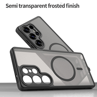 Étui de téléphone magnétique pour Samsung Galaxy S25 S26 FE Edge, logo personnalisable, PC TPU, résistant aux chocs, anti-chute, finition soyeuse