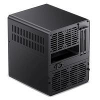 Boîtier NAS JONSBO Stock Mid Tower Mini-ITX avec ventilateurs, alimentation SFX, carte mère ITX, coque en acier pour disques durs, 8+1 baies, double ventilateur 100 mm, boîtier PC 10 USB