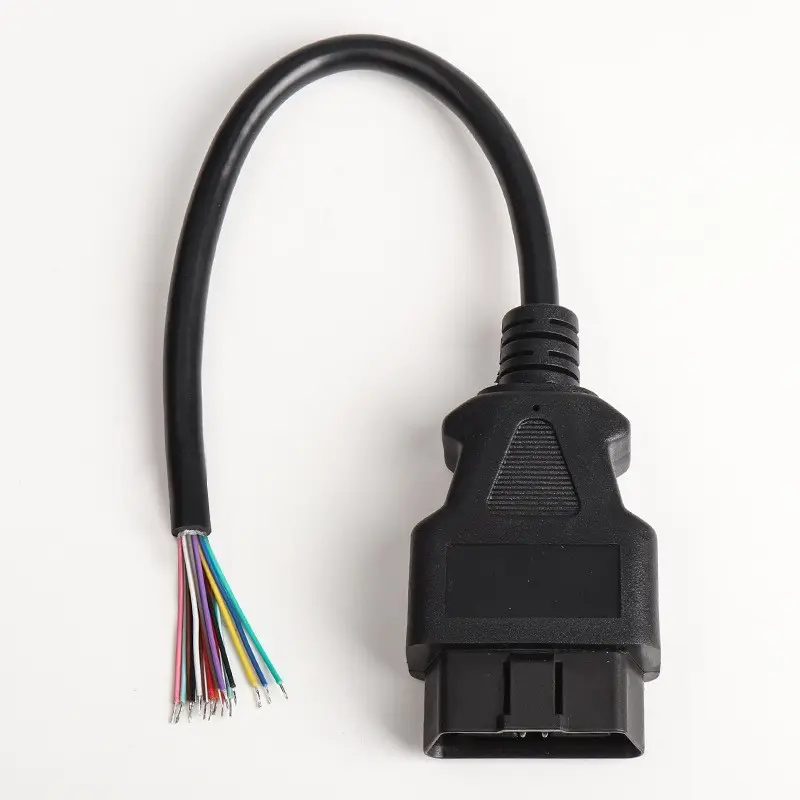16Pin male connector open wire OBD 2 Cable 30cm