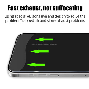 Fabricant de protections d'écran, verre trempé transparent HD personnalisé avec nouvel outil d'alignement automatique, protection d'écran pour iPhone 16 Series - Product Image 2