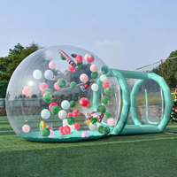 Haute qualité personnalisé grand clair Resort Villa dôme tente bulle rebond maison gonflable ballon tente publicité à vendre
