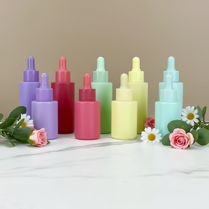 50ml 30ml Fancy Essence Skin Care Packaging <b>Purple</b> Pink Green <b>Hair</b> Oil Serum Dropper Bottle Essential Oil Screen Printed - Product Image 1