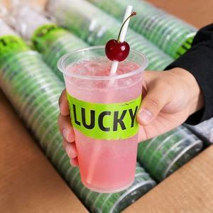 Fournitures d'usine chinoise : Gobelets jetables en PP pour boissons à emporter, gobelets en plastique personnalisés avec logo - Product Image 1