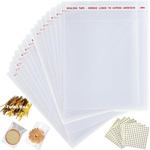 ถุงแก้วใสขนาดใหญ่ 10" x 13" ปิดผนึกได้ 200 ชิ้น เกรดสำหรับอาหาร บรรจุภัณฑ์แบบปิดผนึกด้วยความร้อน - Product Image 1