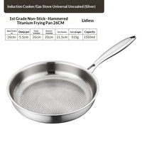 Poêle ronde en titane de qualité commerciale GR1, modèle TG-003, pour usage domestique