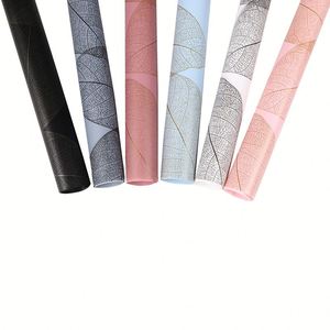 Papier d'emballage pour fleurs en film plastique imperméable de style coréen 60*60cm avec impression de motifs de feuilles - Product Image 4