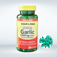 Capsules d'huile d'ail en marque blanche OEM, supplément naturel en gélules molles pour adultes, prix direct fabricant
