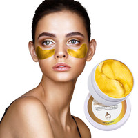 Logo personnalisé anti-lifting des cernes patchs oculaires au collagène en or 24 carats sous les yeux