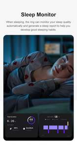 Anillo Inteligente de Acero R09 2026 con Control por Aplicación, Resistente al Agua 50m, Monitor de Frecuencia Cardíaca y Sueño, Medición de Temperatura Cutánea para Hombres y Mujeres - Product Image 6