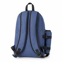 Sac à dos isotherme doublé PEVA avec poche pour bouteille et fermeture éclair pour pique-nique, voyage, travail, école