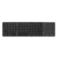 Keyboard Saku Nirkabel BT Lipat Portabel dengan Dukungan Multi Gesture