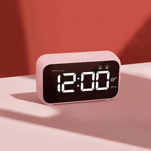 นาฬิกาปลุกดิจิตอล LED น่ารัก พร้อมฟังก์ชั่นสัมผัส ตั้งเวลาเลื่อนปลุก นับถอยหลัง วัสดุ ABS ใช้พลังงานจากแบตเตอรี่ เหมาะสำหรับห้องนอน ห้องนั่งเล่น สำนักงาน ห้องครัว - Product Image 5