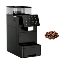 Machine à café entièrement automatique pour hôtel, café, bureau, usage commercial, avec écran tactile, annonce vocale, café froid, du grain à la tasse