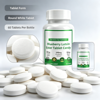 Permen Blueberry Lutein Label Pribadi Logo Kustom Produsen OEM ODM Suplemen Perawatan Penglihatan 500 MOQ 60 Tablet