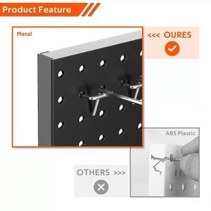 Cave Board treo tường kệ <span class=keywords><strong>DIY</strong></span> bảng tin lỗ tròn nhà bếp treo tường lưu trữ và tổ chức hiển thị giá đồ trang sức giá - Product Image 2