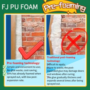 Schiuma Poliuretanica FJ Super Rapida ad Alta Qualità e Forte Adesione, Bianca 750ml, Schiuma PU per Sigillatura Edile - Product Image 2