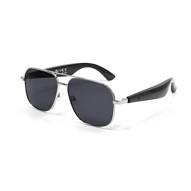 GY100 Travel Polarized AI Glasses Music Playback Voice Assistant UV400 Wireless Calling Translation AI Smart Glasses for Unisex