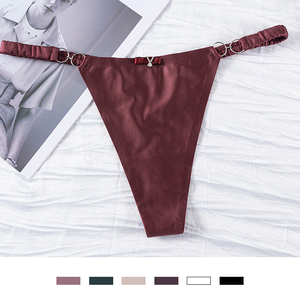 Mutandine a corda elastica senza cuciture basse e senza cuciture basse perizoma biancheria intima da donna perizoma da donna - Product Image 5