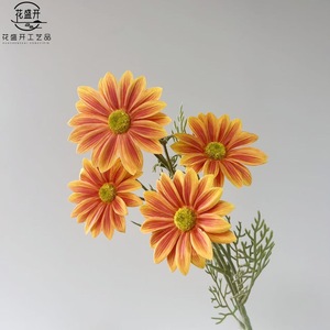 Margherite simulate lungo ramo Bouquet decorazione soggiorno festa di famiglia decorazione di nozze fai da te seta da sposa natale artificiale - Product Image 5