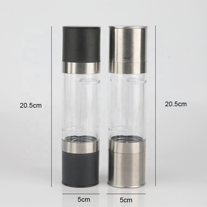 Moulin à sel et à poivre <span class=keywords><strong>manuel</strong></span> rechargeable à double chambre, conception 2 en 1, mécanisme de broyage réglable, plastique épais, moulin à poivre noir - Product Image 2