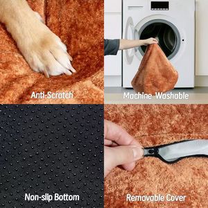 Camas para Perros Medianas y Grandes Hechas a Medida para el Invierno, Camas Redondas de Lujo, Suaves y Lavables para Mascotas, Camas Tipo Sofá para Perros y Gatos - Product Image 5