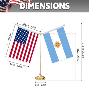 Bandera Argentina Patrón Bandera de mesa Rayas azules y blancas y <span class=keywords><strong>sol</strong></span> Evento deportivo Escritorio de observación Bandera alegre - Product Image 2
