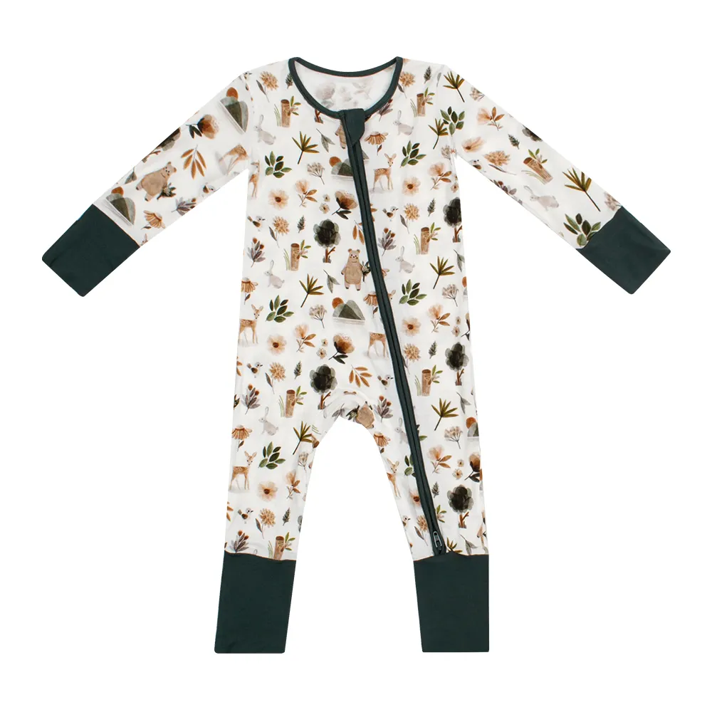 2023 Custom Print Luxury Bamboo Fiber Babi Pajama Bamboo Baby Clothes