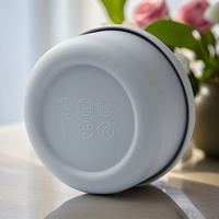 Boîte à bento japonaise ronde en silicone à un seul niveau avec couvercle hermétique, compatible micro-ondes et conservation des aliments frais, pour usage familial