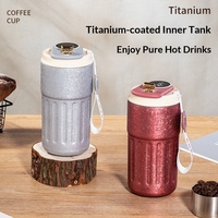 Nouvelle tasse isolée en titane pur Mesure intelligente de la température Bouteille d'eau portable à isolation sous vide