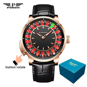 <span class=keywords><strong>Montre</strong></span> mécanique à cadran rotatif PINDU Design pour homme, <span class=keywords><strong>mouvement</strong></span> NH35 haut de gamme, saphir, acier inoxydable, étanche, automatique - Product Image 1