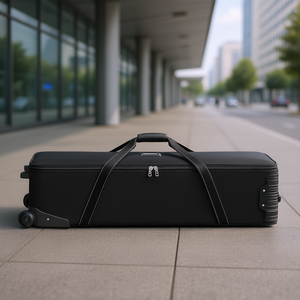 Valise trolley pour équipement vidéo et caméra 46,46 x 14,57 x 11,81 cm, compartiment rembourré en nylon, poignée, roulettes, sangles, capacité moyenne - Product Image 2