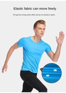 Vendita all'ingrosso stampa personalizzata Plain Blank 100 sublimazione 100% poliestere bianco Sport Gym Run Quick Dri Dry-fit da uomo T-Shirt per le donne - Product Image 3