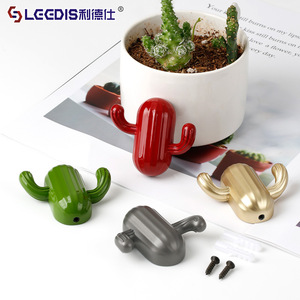 LGEDIS Cactus Shape Wall Hook Punch Free Metal Bathroom Storage Hook For Clothes Towel Door Wall Mount - Product Image 3