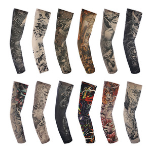 Manchons de protection pour tatouage, protection d'armes réaliste et sans couture, protection UV, motif imprimé pour le cyclisme - Product Image 1