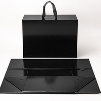 Boîte de luxe avec logo personnalisé, fermeture magnétique, couvercle en carton rigide, boîte en carton noir avec aimant, emballage pour chaussures, vêtements, emballage cadeau en carton