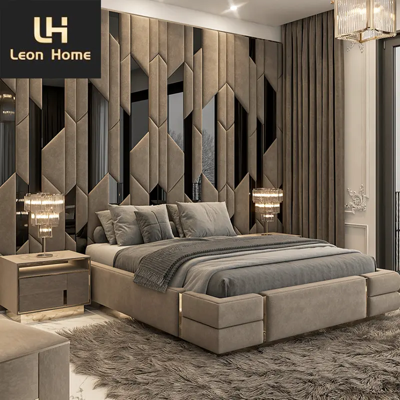 Melhor Venda Preço De Fábrica Personalização Quarto Camas Mobiliário Moderno Luxo Bed Room Set King Size Bed