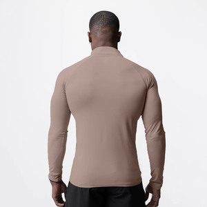 <span class=keywords><strong>Camiseta</strong></span> Deportiva <span class=keywords><strong>de</strong></span> Compresión para Hombre, <span class=keywords><strong>Manga</strong></span> <span class=keywords><strong>Larga</strong></span>, Cuello Redondo con Cierre <span class=keywords><strong>de</strong></span> Cremallera <span class=keywords><strong>de</strong></span> 1/4, Ajustada, para Gimnasio y Deportes - Product Image 3