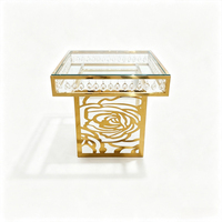 Table à manger de luxe avec cadre doré, fabrication directe d'usine, acier inoxydable, mobilier pour mariage, banquet, hôtel