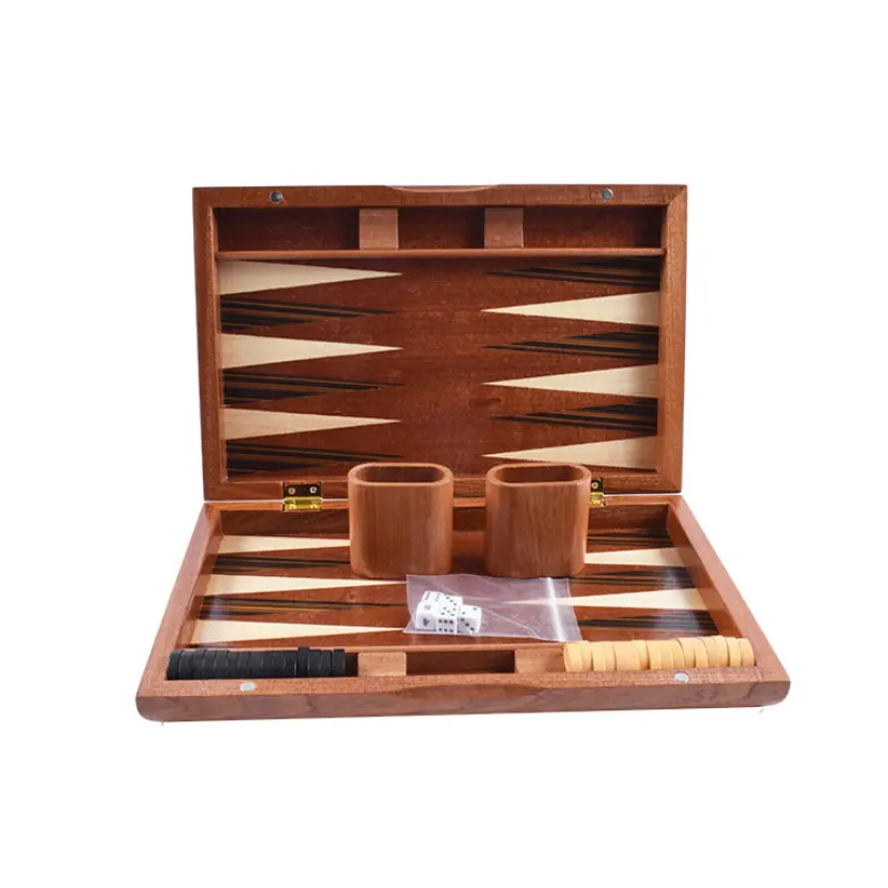 Schaakbord Spelen Luxe Schaakspel Schaakstukken Backgammon Dammen Houten 3 In 1 Schaakbordspellen Set