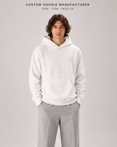Felpa con Cappuccio Oversize da Uomo Personalizzata di Alta Qualità, Stile Streetwear, in Cotone con Stampa Puff, Strass, Lavaggio Acido e Zip - Product Image 1