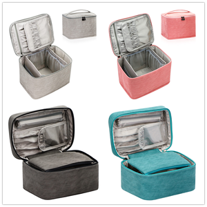 Sacs cosmétiques de voyage personnalisés en cuir PU pour usine OEM – Trousse de maquillage portable, pochette de toilette, sac de rangement pour produits de beauté et de soin - Product Image 1