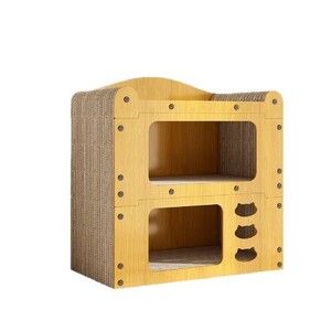 Griffoir créatif transfrontalier pour chat, lit pour chat, maison pour chat en carton ondulé sur mesure, résistante à l'usure et sans peluches, lit pour chat de compagnie - Product Image 2