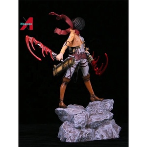 Figura de Acción de PVC de 15CM del Anime Ataque a los Titanes, <span class=keywords><strong>Cosplay</strong></span> de <span class=keywords><strong>Mikasa</strong></span> Eren Rivaille, Poses Intercambiables - Product Image 5