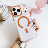 Pour iPhone 17 Série Transparent Glace Clair Téléphone Cas TPE Chute Protection Lumière Bleue Flash IMD Gradient Artisanat Forte Magnétique