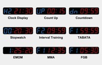 Timer Gym portabel, kategori produk pengukur waktu Fitness LED Digital besar Anti-Vertigo Magnet kuat kendali jarak jauh stopwatch