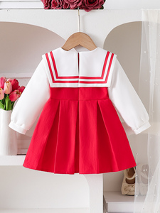 Nuova Tendenza 2026: Vestitino Rosso con Fiocco per Neonata 0-3 <span class=keywords><strong>Mesi</strong></span>, Abbigliamento Primaverile per Bambina - Product Image 2