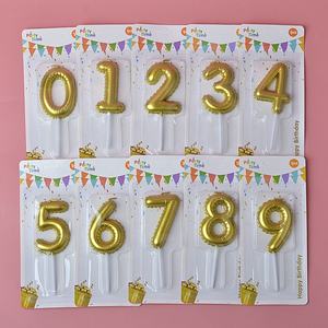 Velas de cumpleaños creativas Velas de pastel de cera de parafina amigables coloridas Decoraciones de pastel de número de edad - Product Image 2