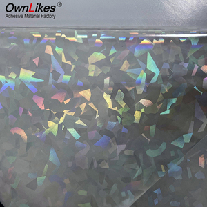 Autocollants en vinyle transparents en PVC holographiques imprimables, feuilles de laminage holographiques effet verre brisé - Product Image 4